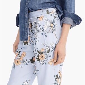 NWT J.Crew Women's High Rise Garden Floral Relaxed Pants Sz 4